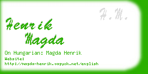 henrik magda business card